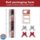 Ewes Black Christmas Wrapping Paper Vintage Santa Claus Kids Reve