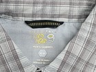 Mountain Hardwear Shirt Mens Medium Beige Plaid Short Sleeve Hiking Media Pocket