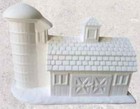 Barn W  Silo Village House Ready To Paint Ceramic Bisque