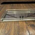 Vintage Rectangle Gold Metal Mirror Vanity Tray Retro Hollywood Regency Mcm