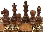 4 Queens Acacia   Black Supreme 3 3 4 King Staunton Wood Chess Men Set -no Board