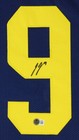J J Mccarthy Signed Michigan Wolverines 35x43 Framed Jersey  beckett  Vikings Qb