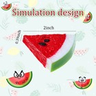Realistic Fake Watermelon Slices Red 1 96x0 39 Inch Round Decorations 12 Pcs