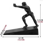 Cast Iron Door Stop - Decorative Man Stopper  Black 