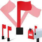 2 Pcs Mailbox Replacement Flag Kit Universal Red Outgoing Mailbox Flag Adhesive