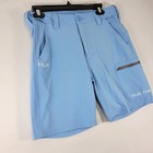 Huk Men s Performance Fabrics Fishing Men s Shorts Light Blue Size Small
