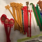 Vintage Lot Of 50 rare Swizzle Sticks Drink Stirs Cocktail Stirrers