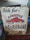 Mobil Oil 18 Gauge Steel Porcelain Sign -  ask For Gargoyle  19 5  X 24 