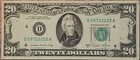 1981 A   20 Federal Reserve Note Cleveland   ink Smerr Error   Au