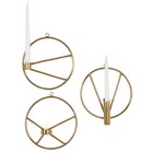 Deco 79 Gold Round Wall Sconces  set Of 3  - 8  Glam Metal Candle Holder