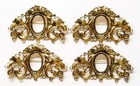 4 Of 18x13mm Antique Gold Victorian Brooch Pin Or Pendant Deco Settings 57x35mm