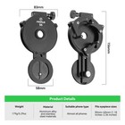 Fanaue Telescope Phone Adapter  Spotting Scope Smartphone Phone Mount For