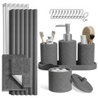  Bathroom Set - Bathroom Sets With Shower Curtain Complete Set   Bath Rugs Grey