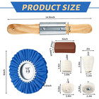 11 Pcs Airway Buffing Wheel Polishing Kit 8 Inch Aluminum Polishing Wheel
