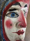 Vintage Antique Mexican Hand Carved Traditional Wooden Mask From Mexico