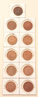 11 South Africa 1 Penny Lot 1938-1956 King George Vi Queen Elizabeth Ii Bronze