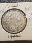 1958 Canada 50 Cents Silver Coin  0933