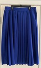 Nike Womens 24 7 Perfectstretch Dri-fit Pleated Midi Skirt Blue Hq8153-455 Xl