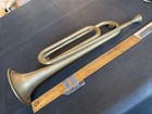 Vtg Wwi Wwii Us Army Regulation Brass Bugle W mouth Piece Made In Czechoslovakia