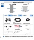 Cke 10ft-15ft Complete Set 36  Cable Railing Post Kit  3pack Black Level