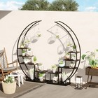Best 5 Tier Metal Plant Stand Indoor 67 25 Tall Half Moon Shape Multiple Holder