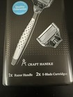 Harry s Craft Handle Razor Set - 1x Handle  2x 5-blade Cartridges Tin Set  new 