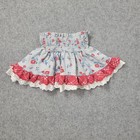 Cheeky Plum Pettiskirt Girls 2t Blue Floral Ruffle Eyelet Lace Layered Play