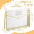2 Pack A4 Plastic File Folders With Snap Closure  Khaki  Horizontal