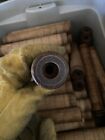 Vintage Lot Of 21 Industrial Wooden Thread Spools  Spindles Mcm Repurpose Crafts
