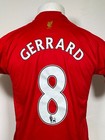 Steven Gerrard  8 Liverpool Adidas 2008 Home Jersey Carlsberg Logo Youth Large