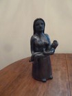 Handmade Signed Simon Reyes Oaxaca Blackware Mother And Child Statue 10 