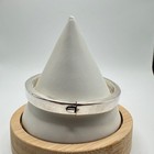 Vintage Taxco Mexico 925 Sterling Silver Hinged Bangle Bracelet Tc-79 Modernist