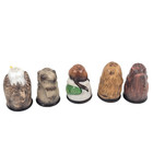 5 Piece Vintage Franklin Mint Porcelain Friends Of The Forest Thimbles 1982