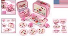 Adorable Pink Kids Tea Party Set With Teapot   Cups     Ideal For Pretend Play