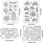 51pcs Happy Birthday Clear Stamps And Dies For Card Making Metal Cutting Die Set
