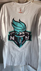 Wnba-women s Basketball-new York Liberty-t Shirt-tee Shirt-white W green-large
