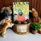 Primitive Antique Vintage Retro Style Paas 10 Cent Easter Bunny Egg Dye Sign
