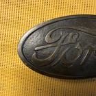 Ford Belt Buckle Vintage Brass Oval Script 1970s Handmade