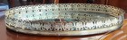 Ornate Filigree Gold Tone Mirrored Oval Vanity Tray 13    X 8-1 4  Vintage   