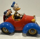 Vintage Politoy Paperino Walt Disney Donald Duck   Nephews Antique Car Euc