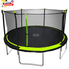Sportspower 14  Round Trampoline With Safety Enclosure In Green And Black