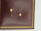 Gold Ball Stud Earrings With Hook Setting Vintage 14 Karat Solid Gold Nw 5mm