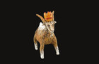 Goat Figurine Small Art Ceramic Handmade Decor Wild Animal Souvenir Ukraine Art