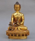 8  In Old Tibet Bronze Buddha Buddhism Temple Sakyamuni Medicine Statue