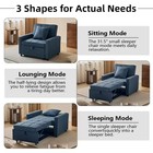 Sof   Cama Convertible Con Cama Extra  ble Y Respaldo Reclinable Tejido De Algod  n