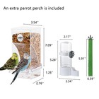 Set Of 3 Automatic Bird Feeders And Waterers For Cage  No Mess Seed And Parro   
