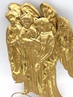 Vintage Gold Angel Choir Ornament Embossed Metal Large 9    Christmas Religious