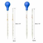2 Pieces 5ml 10ml Glass Graduated Lab Pipette Droppers For Transfer Liquid Oil