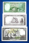 Lebanon 5 10 50 Livres Uncirculated Banknotes Set  2