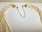 Lovely Vintage Six-strand Faux Pearl Necklace Nice Looking Goldtone Accent 